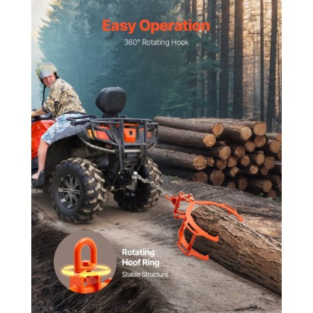 VEVOR 28 ιντσών Λαβίδες Ανύψωσης Κορμών 4 Νύχια Στερεός Χάλυβας Γρα...