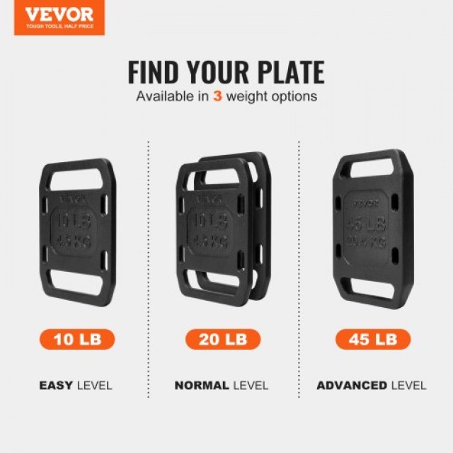 VEVOR  Βάρος Ρουκ από Χυτοσίδηρο με Λαβή 45LB (Μονό) ZTBPBDP45LBSS9P8FV0