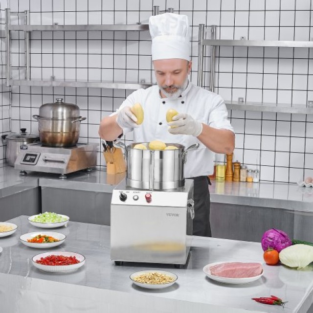 VEVOR  Επεξεργαστής Τροφίμων & Κόφτης Λαχανικών 6L Ανοξείδωτος Ατσά...
