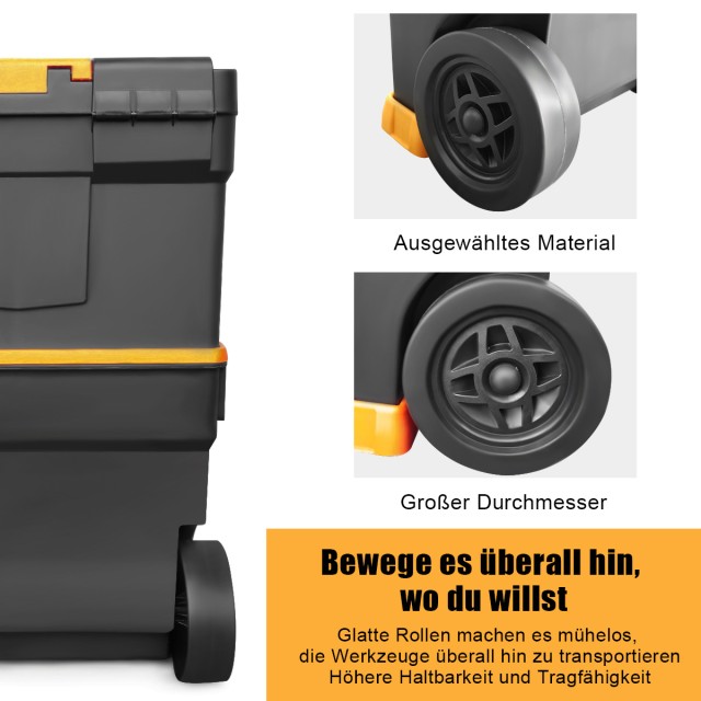 Costway Κινητός Ανθεκτικός Εργαλειοθήκη με Αποσπώμενο Κιβώτιο Αποθή...