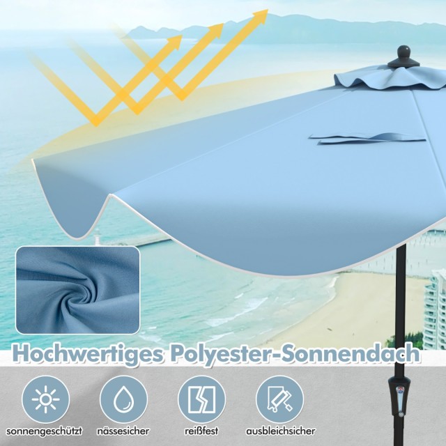 Costway Ομπρέλα Βεράντας με Ρυθμιζόμενη Κλίση και Κομψές Λεπτομέρει... Costway Ομπρέλα Βεράντας με Ρυθμιζόμενη Κλίση και Κομψές Λεπτομέρει...