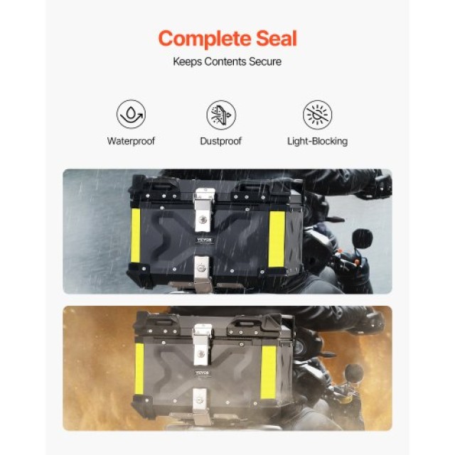 VEVOR 65L Καθολικό Κιβώτιο Μοτοσυκλέτας με Δερμάτινη Επένδυση MTCJS... VEVOR 65L Καθολικό Κιβώτιο Μοτοσυκλέτας με Δερμάτινη Επένδυση MTCJS...