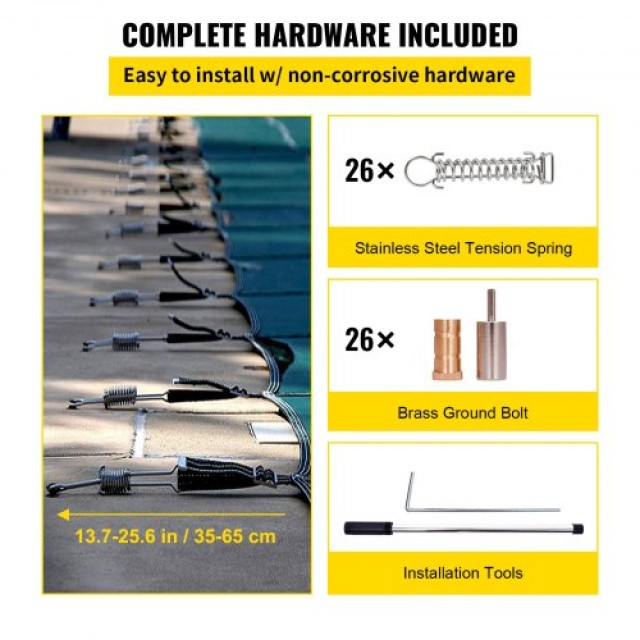 Κάλυμμα Ασφαλείας Πισίνας VEVOR για 18x36ft Ορθογώνιες Πισίνες, Πράσινο  YYCM18X36JZYTYCG1V0