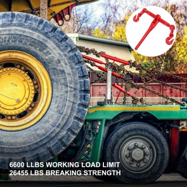 Δεσμευτής Αλυσίδας VEVOR 5/16-3/8, 6600lbs, Κόκκινος  SZGL2P516-38JL001V0