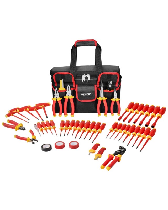 VEVOR 50-Piece Σετ Μονωμένων Κατσαβιδιών για Ηλεκτρολόγους 1000V JY...