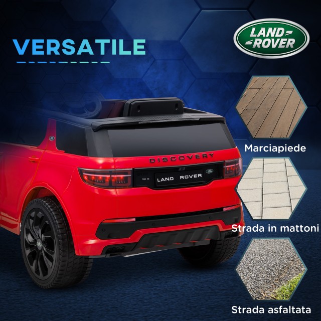 AIYAPLAY  Ηλεκτρικό Αυτοκίνητο για Παιδιά με Άδεια Land Rover με Φώτα, Κόρνα και Ζώνη Ασφαλείας, 106x65.5x51 εκ., Κόκκινο  370-343V90RD