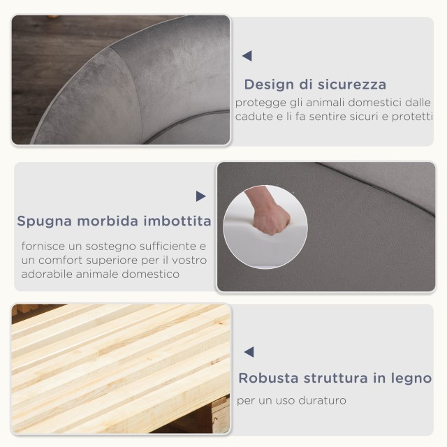 PawHut Καναπές για Σκύλους και Γάτες Μικρού Μεγέθους Εσωτερικού Χώρ...