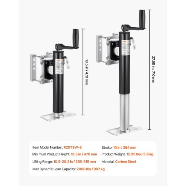 VEVOR Ρυθμιζόμενος Ανυψωτήρας Οχήματος 2000 lbs BSLSTCQJDSYKG5K4FV0