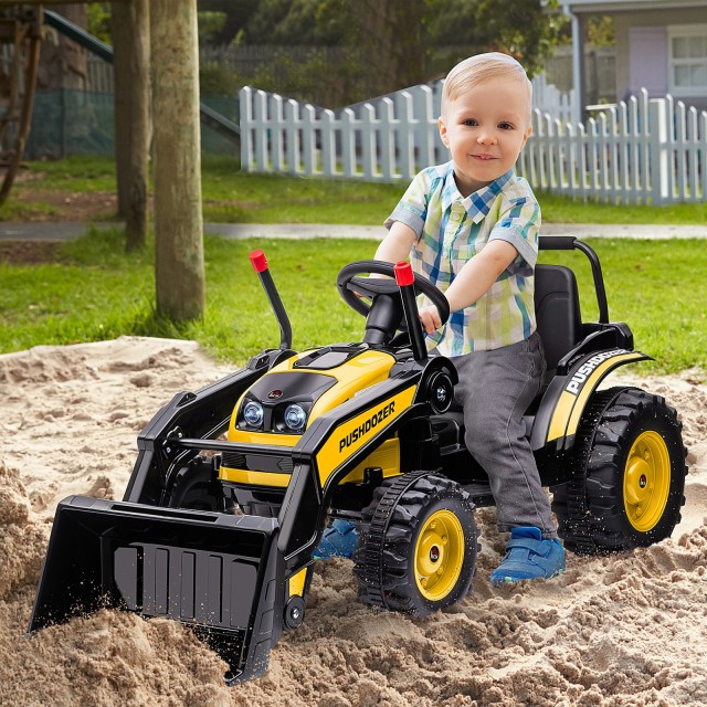 HOMCOM Ride-on Excavator 6V για Παιδιά 3-5 ετών - Κίτρινο 370-167V90YL