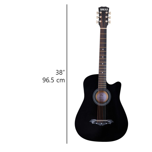 BAKAJI Μαύρη Ακουστική Κιθάρα 38 ιντσών για Αρχάριους με Θήκη, Σετ ... BAKAJI Μαύρη Ακουστική Κιθάρα 38 ιντσών για Αρχάριους με Θήκη, Σετ ...