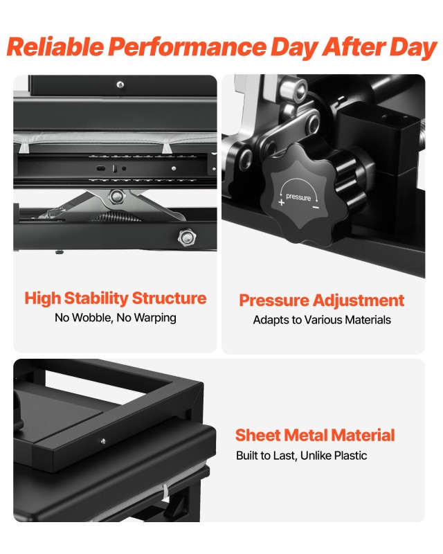 VEVOR Πολυλειτουργική Πρέσα Θερμότητας 5-σε-1, 380 x 380 mm, Γρήγορ...