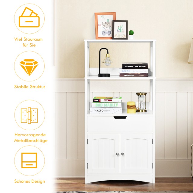 Costway  Πρακτικό Ντουλάπι Τοίχου για Μπάνιο και Κουζίνα με Άφθονο ...