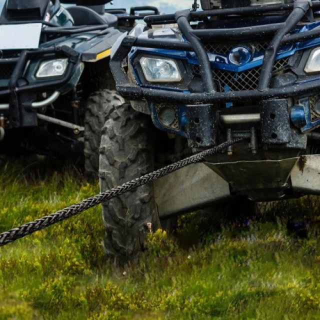 VEVOR Συνθετικό Σχοινί Βίντσι 3/16 x 50 8,350 lbs με Προστατευτικό Μανίκι + Στοπ + Γάντζο + Ιμάντα για ATV/UTV/Οχήματα HCJPSJYX316I5PLNEV0