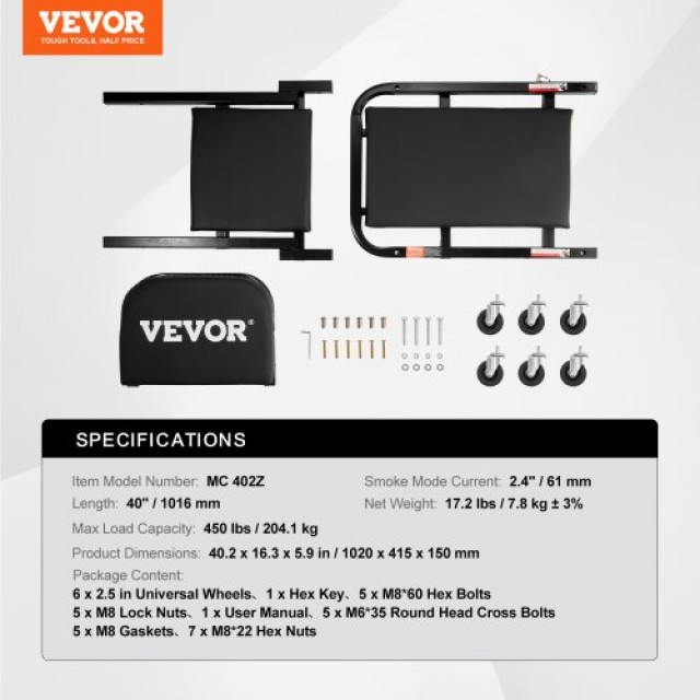 VEVOR 40 Πτυσσόμενο Σκαμπό Συνεργείου 450 lbs  KZDXCTBYXJ40CJ62RV0