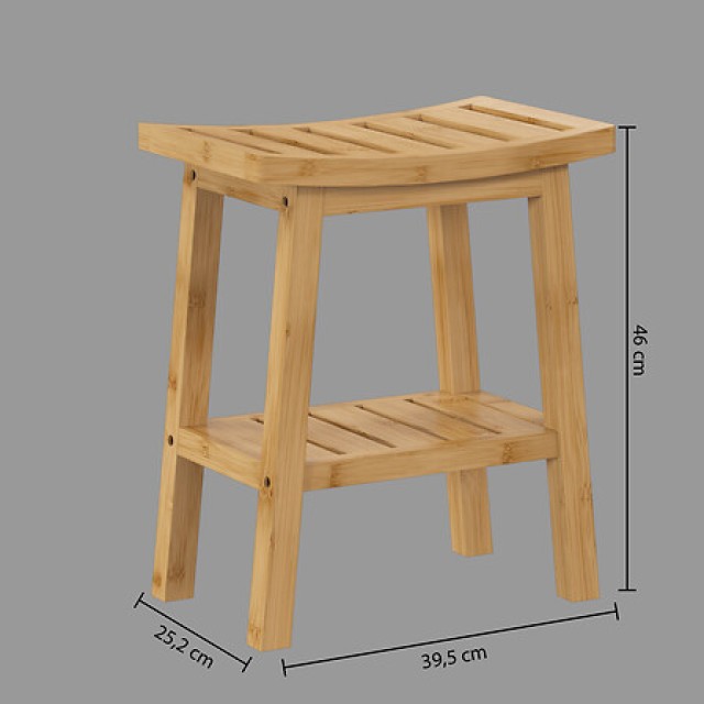 Σκαμπό Αποθήκευσης από Μπαμπού 39,5 x  25 x  46 cm 174605 5Five Sim...