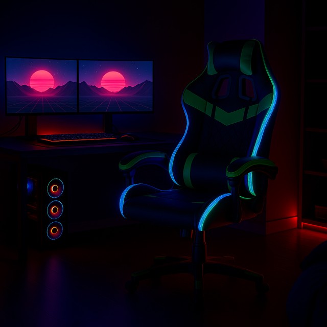 Shally Dogan Πράσινη και Μαύρη Καρέκλα Gaming Γραφείου με Ρυθμιζόμε...
