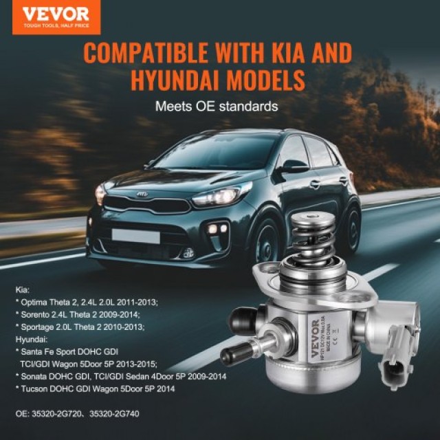 VEVOR  Αντλία Υψηλής Πίεσης 50-80 L/h 0.5 Mpa Kia Hyundai Santa 35320-2g720 35320-2g740  DDGYRYBGYRYBWQ4Q1V9