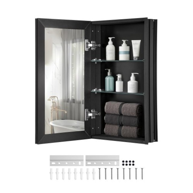 VEVOR Ντουλάπι Φαρμάκων 14 x 24 με Ρυθμιζόμενα Ράφια και Καθρέφτη JXYJJXJ1424I3OO5PV0