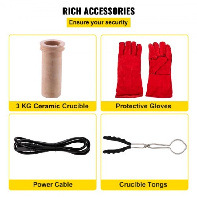 VEVOR Ηλεκτρικός Κλίβανος Τήξης Χρυσού με Κεραμικό Χωνευτήρι 3 kg κ... VEVOR Ηλεκτρικός Κλίβανος Τήξης Χρυσού με Κεραμικό Χωνευτήρι 3 kg κ...