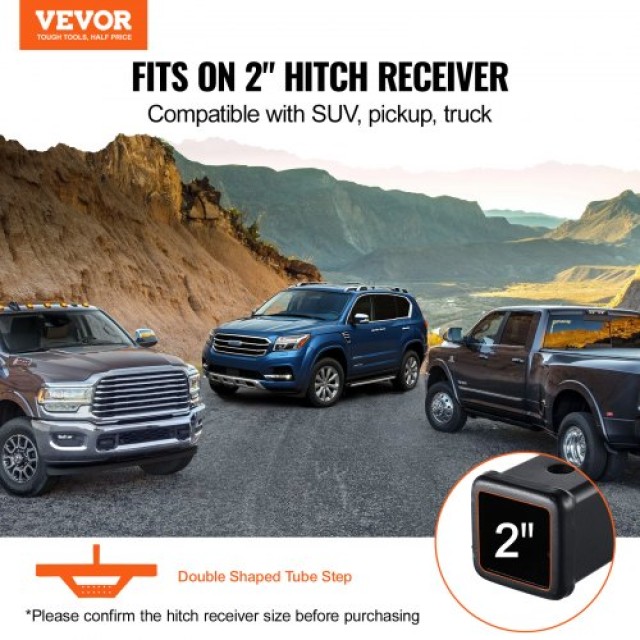 VEVOR Σκαλοπάτι Ρυμούλκησης για 2 Υποδοχή Προφυλακτήρα Αυτοκινήτου ...