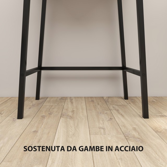 HOMCOM Βιομηχανικό Στυλ Τραπέζι Μακιγιάζ με Ανακλινόμενο Καθρέπτη &...