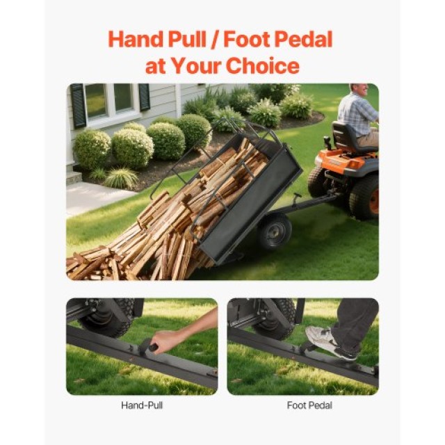 VEVOR Ατσάλινο Κάρο 17 Κυβ. Πόδια 600LB για ATV/UTV Ρυμουλκούμενο Β...