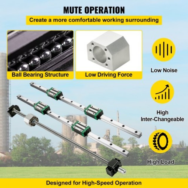 VEVOR Οδηγός Γραμμικής Κίνησης HGR20-1000mm με Ράγα Ολίσθησης  ZXDGTZHGR20-10001V0