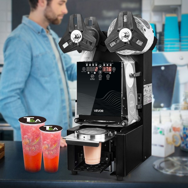 VEVOR Πλήρως Αυτόματη Μηχανή Σφράγισης Ποτηριών, 190 mm Ύψος & 90/9... VEVOR Πλήρως Αυτόματη Μηχανή Σφράγισης Ποτηριών, 190 mm Ύψος & 90/9...