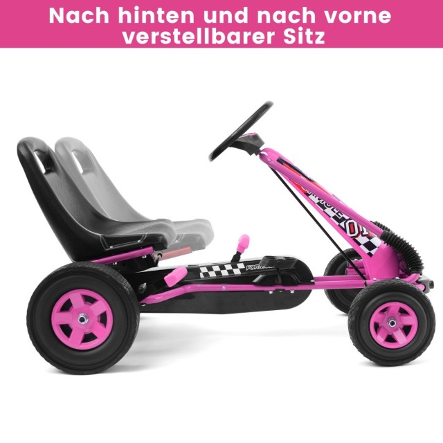 Costway Παιδικό Ποδήλατο Go-Kart με Ρυθμιζόμενο Κάθισμα και Χειρόφρενο TY283250PI