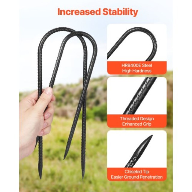 VEVOR Σετ 12 Τεμαχίων Βαρέας Κατασκευής Γαλβανιζέ Καρφιά Σχήματος U... VEVOR Σετ 12 Τεμαχίων Βαρέας Κατασκευής Γαλβανιζέ Καρφιά Σχήματος U...