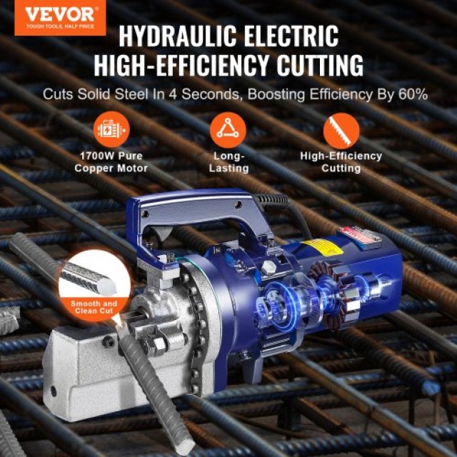 VEVOR Ηλεκτρικός Υδραυλικός Κοπτήρας Οπλισμού 1700W έως 25mm GJQDJ... VEVOR Ηλεκτρικός Υδραυλικός Κοπτήρας Οπλισμού 1700W έως 25mm GJQDJ...