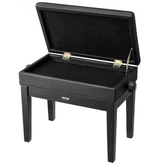 VEVOR Ρυθμιζόμενο Πάγκος Πιάνου με Αποθηκευτικό Χώρο και Μαξιλαρωμέ...