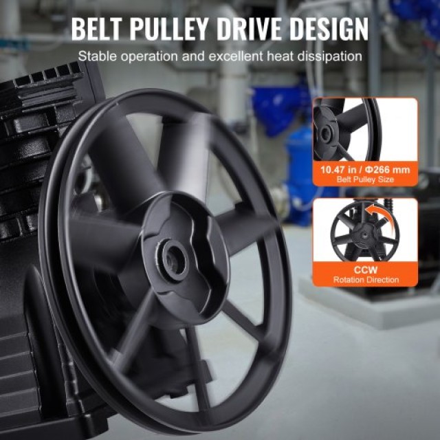 VEVOR  Κεφαλή Αντλίας Αεροσυμπιεστή 3HP 5.8CFM @ 90PSI Δίδυμος Κύλι...