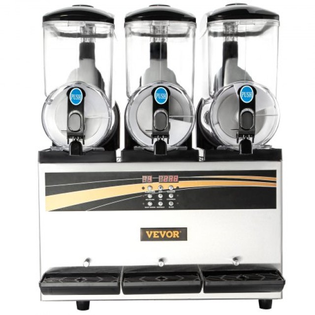 Επαγγελματική Μηχανή Γρανίτας VEVOR, 3 x 15 L, 800 W, με Έξυπνο LED Πίνακα Ελέγχου  SY45L800W220VAL8QV2