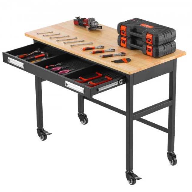 VEVOR 48 Πάγκος Εργασίας με Ρόδες και Συρτάρι 1500 lbs  LDSGZTSM4824MOD2JV0