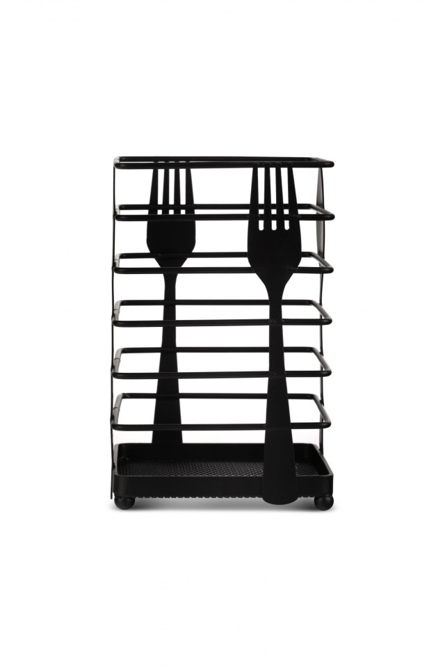 Edenberg Μαύρη Θήκη Μαχαιροπήρουνων από Ανοξείδωτο Ατσάλι EB-311 Edenberg Μαύρη Θήκη Μαχαιροπήρουνων από Ανοξείδωτο Ατσάλι EB-311