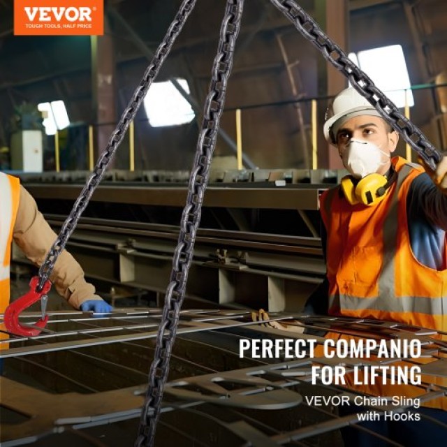 Αλυσίδα Ανύψωσης 4 Σκέλη 3/8 x 10 VEVOR G80 με Γάντζους 18400 lbs  ...