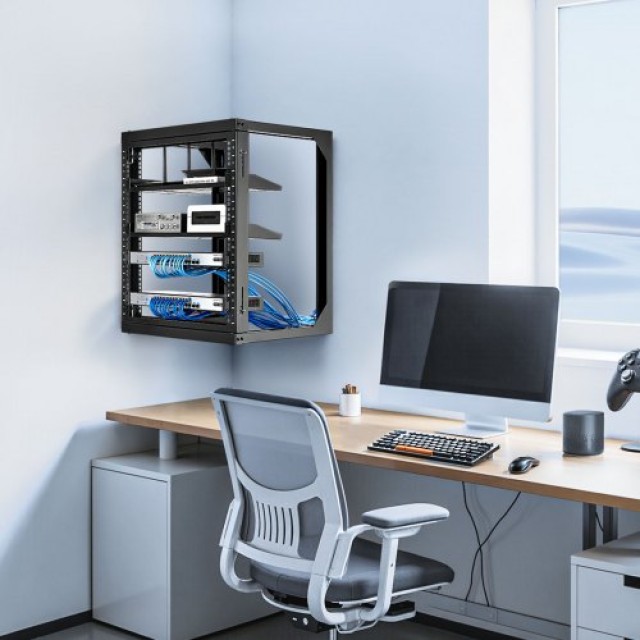 VEVOR 12U Επιτοίχιος Σερβερ Ρακ VEVOR, Μέγιστο Φορτίο 68.04 kg, Βάθ... VEVOR 12U Επιτοίχιος Σερβερ Ρακ VEVOR, Μέγιστο Φορτίο 68.04 kg, Βάθ...