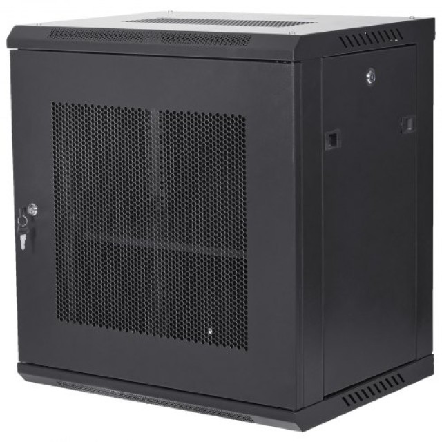 VEVOR 12U Επιτοίχιο Δικτυακό Ντουλάπι, 15.5 Βάθος, 200 lbs Φορτίο, με Κλειδαριά  WLJJWZB12U155GP35V0
