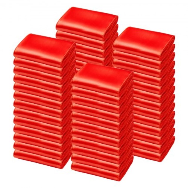 VEVOR Κορδέλες Καρέκλας Satin VEVOR, 100 τεμάχια, Κόκκινες (275x17c...