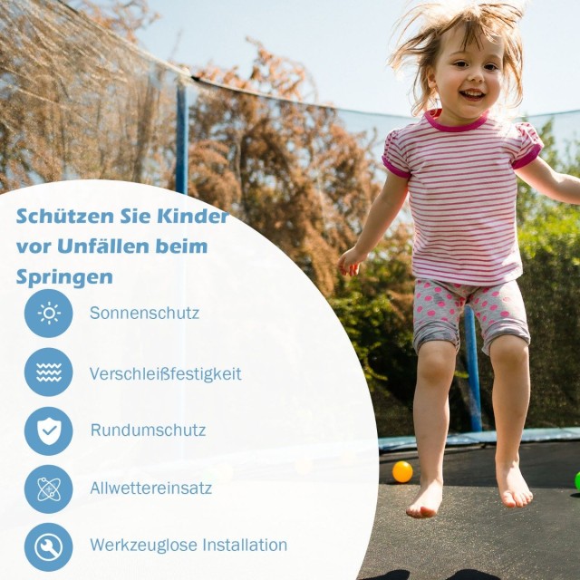 Costway Δίχτυ ασφαλείας για τραμπολίνο Ø427 cm για κήπο, εσωτερικό ...