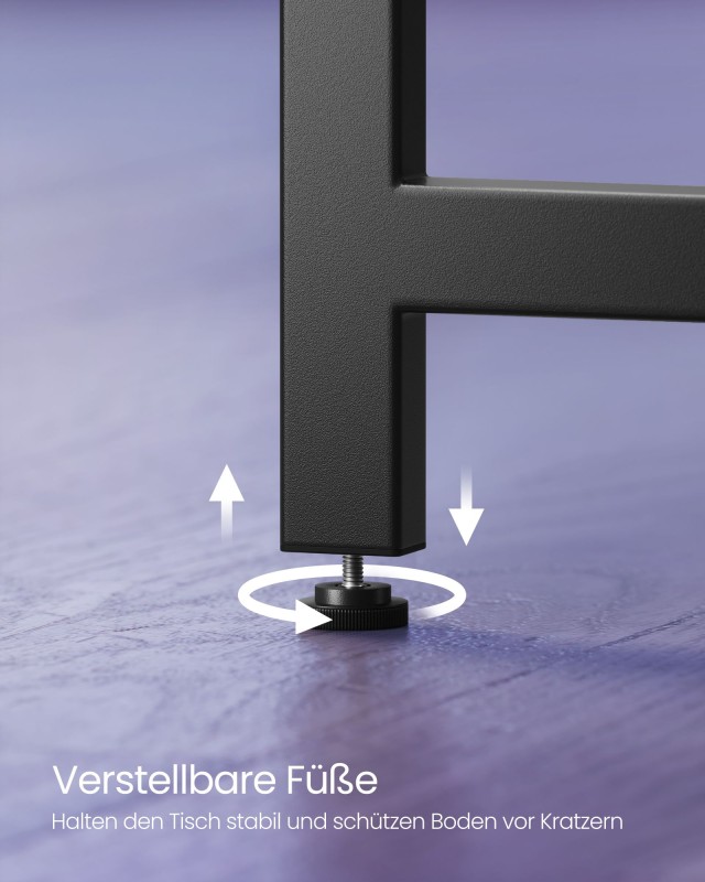 VASAGLE Γωνιακο Γραφείο 149 x 149 x 76 cm Χρώματος Μαύρο LWD073B56
