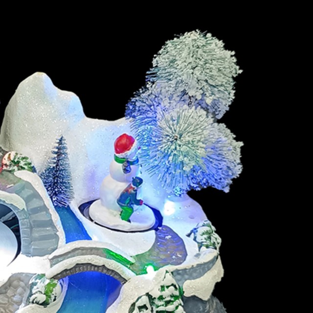 BAKAJI Χριστουγεννιάτικο Καρουζέλ με Φωτάκια και Ήχους σε Σπιτάκι Κ...