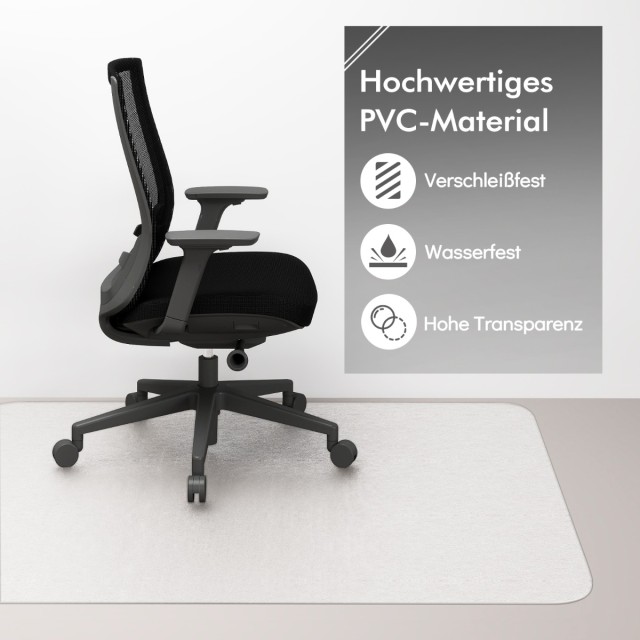 Costway 180 x 160 εκ Καρέκλα Γραφείου Διαφανές PVC Προστατευτικό Δα...