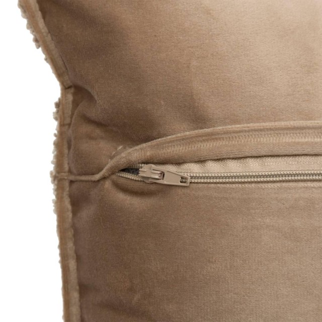 Atmosphera Μαξιλάρι Διακοσμητικό Μπεζ Μπουκλέ με Φερμουάρ (45x45) 2...