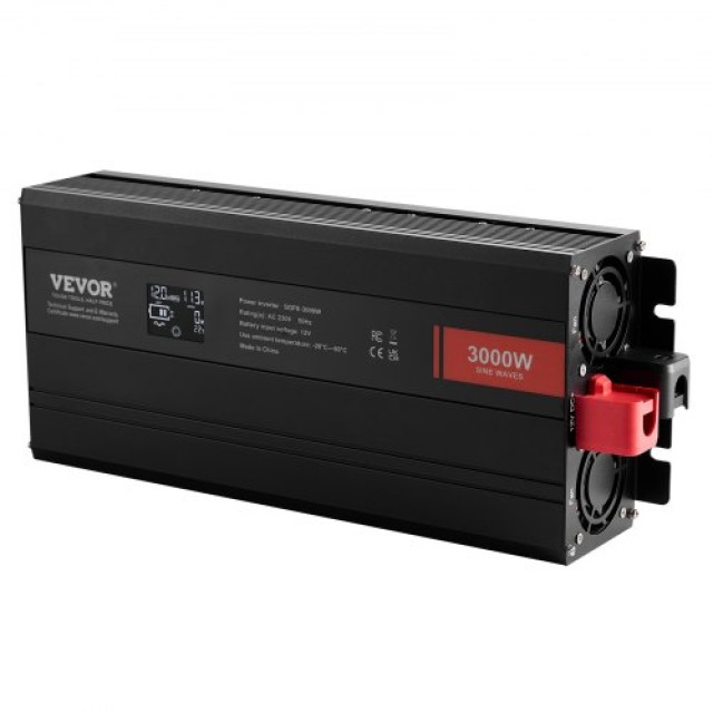 VEVOR Inverter 3000W 12V/230V LCD Remote CE  CZXNBQ3000WC2N69YV2