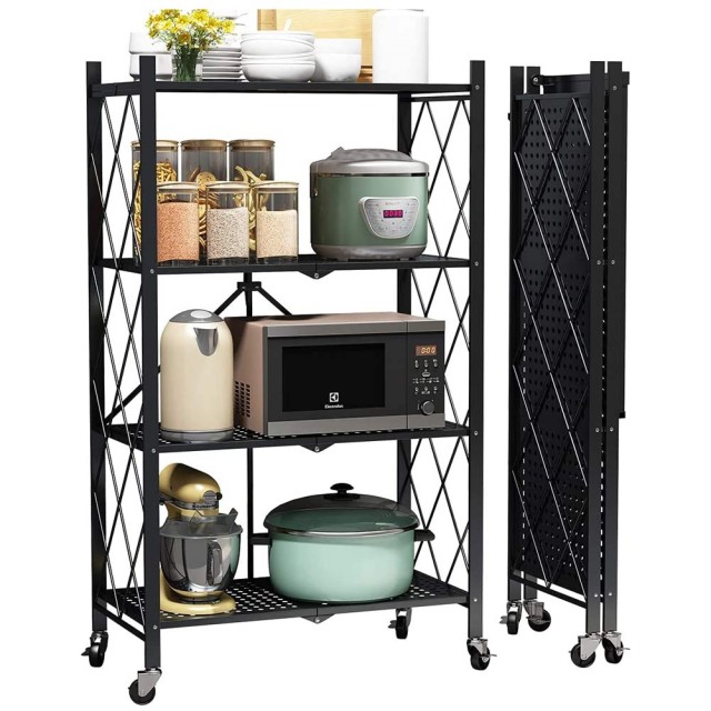 BAKAJI  Πολυλειτουργικό Καρότσι Αποθήκευσης 4 Ραφιών 70 x 34 x 127 ... BAKAJI  Πολυλειτουργικό Καρότσι Αποθήκευσης 4 Ραφιών 70 x 34 x 127 ...