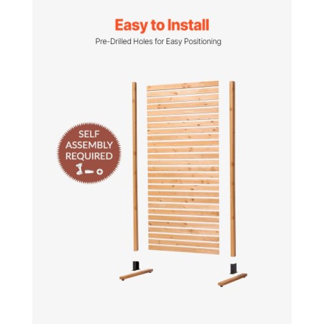 VEVOR Ξύλινο Διαχωριστικό Ιδιωτικότητας 36 x 76 Ελεύθερης Στήριξης Εξωτερικού Χώρου DLSHWYSPMMZ3N1PEVV0