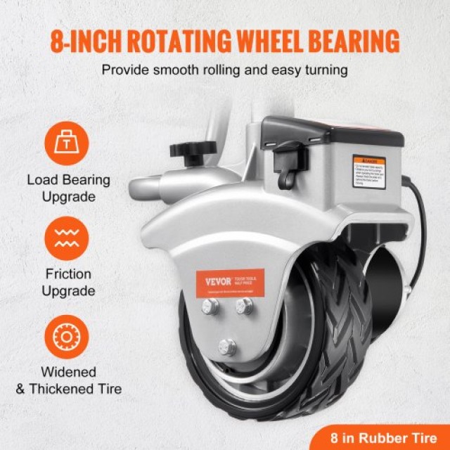Ηλεκτρικό Ρυμουλκό VEVOR, 5000lbs, 350W, 12V, 22 ft/min, 12-24.8 Ύψος, 8 Ελαστικό  YXDDQYCYSB500477AV0