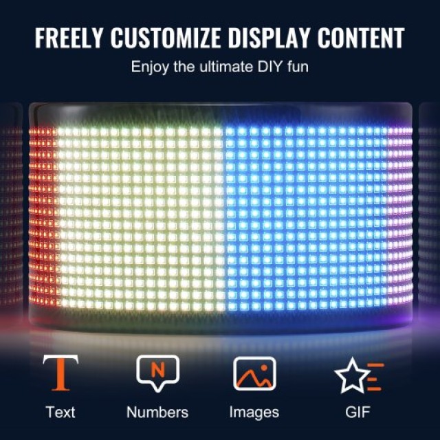 Προγραμματιζόμενη LED Πινακίδα 38x10cm P5 Πολύχρωμη  RXGDBZP15X4IIW...